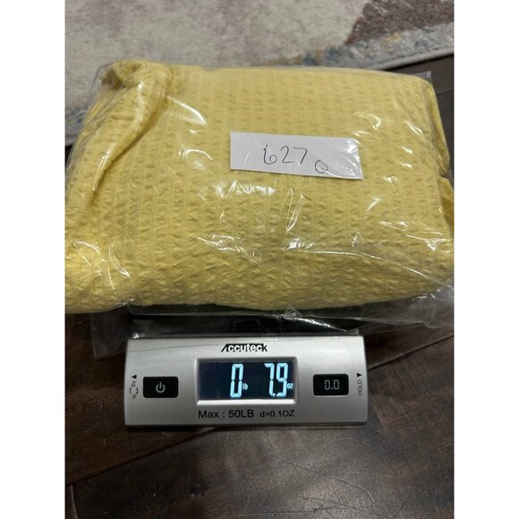 Hillard & Hanson Womens XL Yellow Textured Button-Up Shirt Lightweight Top - Picture 9 of 9